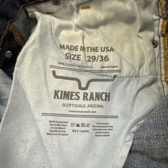 Kimes Ranch Wayne Jeans Men’s 29x36 Blue Slim Fit Western Stretch Denim USA - Picture 13 of 16